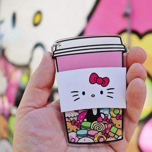 Hello Kitty Cafe Las Vegas Coffee Cup Keychain New